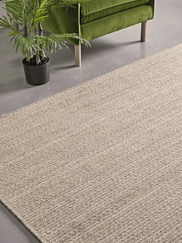Cox & Cox Agna hand-braided wool-and-cotton rug in natural